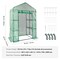 Walk-in Greenhouse Kit with Shelves, Steel Frame, PE Cover, Door and Vent Windows